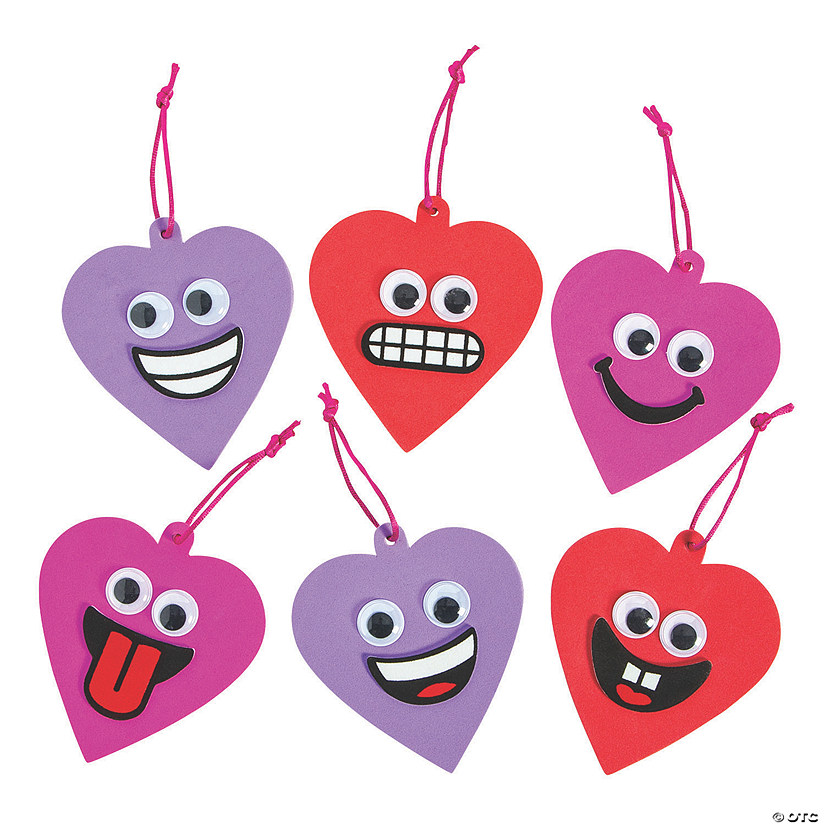 Goofy Valentine Heart Ornament Craft Kit - Makes 24 Image
