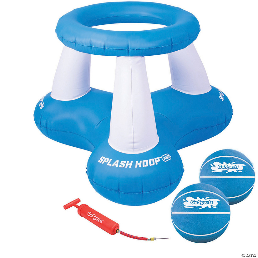 GoSports Splash Hoop Air, Inflatable Pool Basketball Game &#8211; Includes Floating Hoop, 2 Water Basketballs and Ball Pump Image