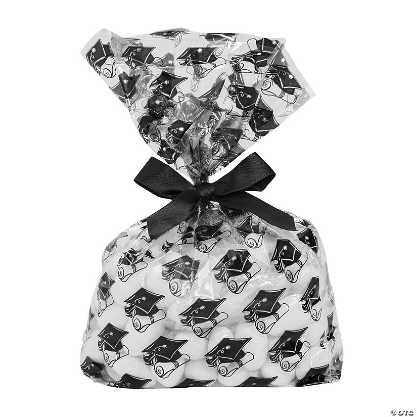 Graduation Cellophane Bags with Bow for 48 Image