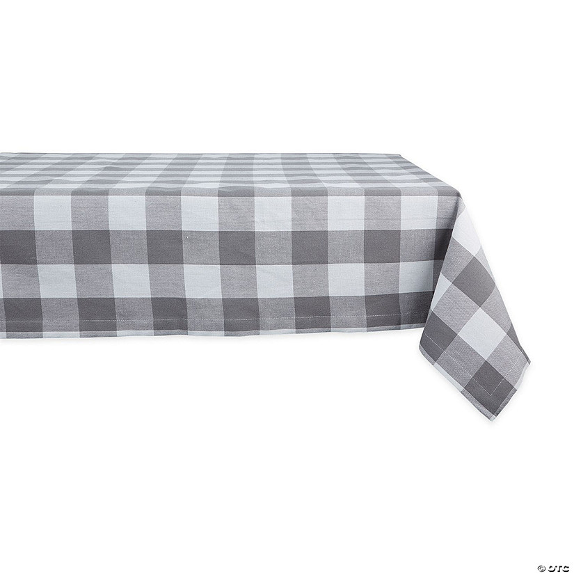 Gray & White Buffalo Check Tablecloth 52X52 Image