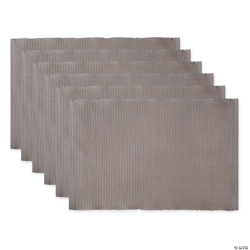 Gray Ribbed Placemat (Set Of 6) Image