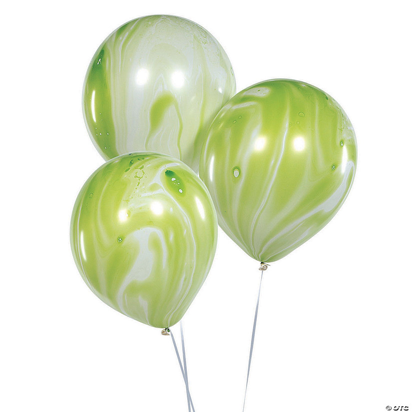 Green Marble 11" Latex Balloons Image
