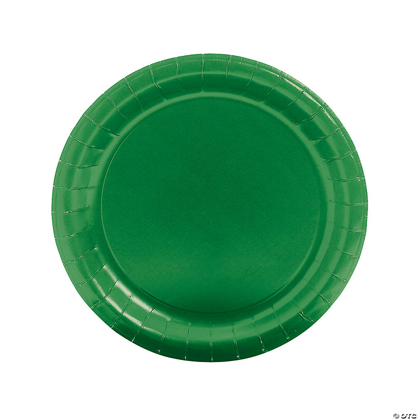 Green Paper Dinner Plates - 24 Ct. Image