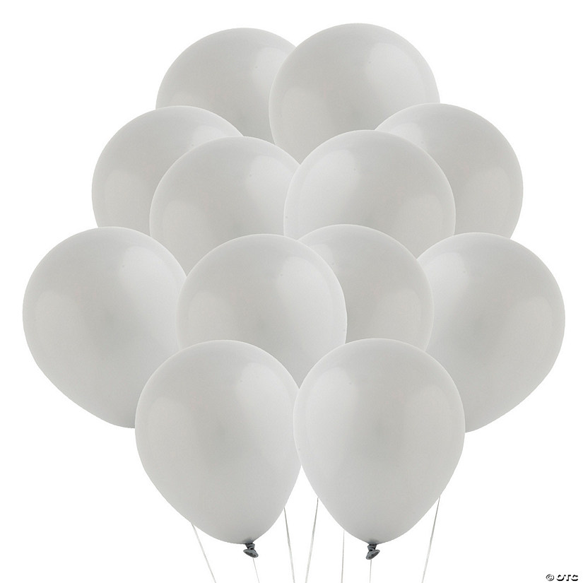 Grey 5" Latex Balloons - 24 Pc. Image