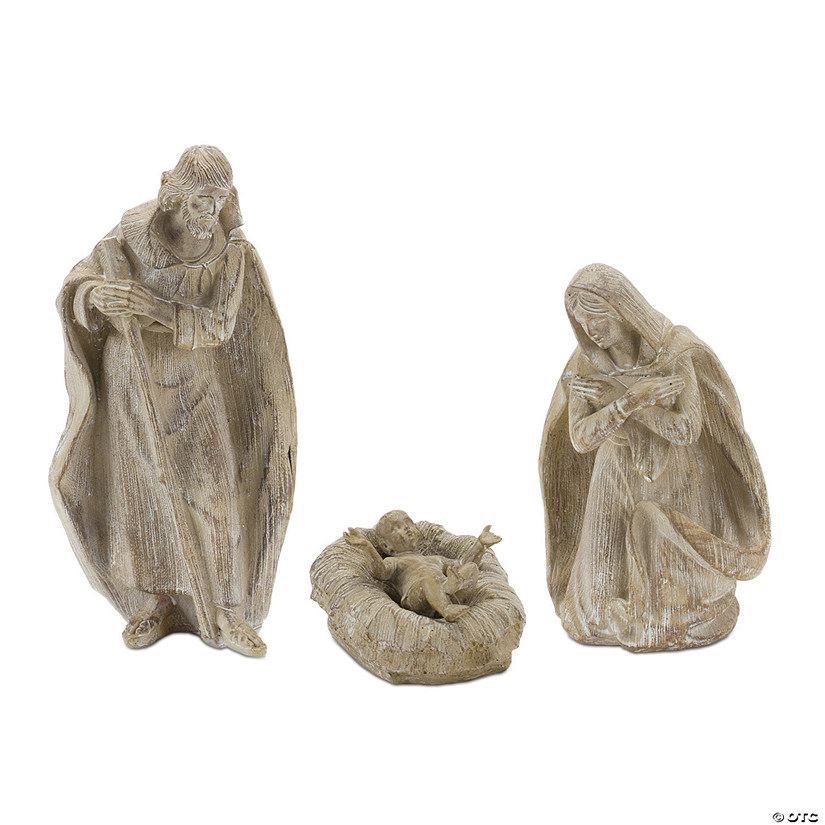 Grey Holy Family Nativity Figurines (Set Of 3) 3"H, 5.25"H, 7"H Resin Image