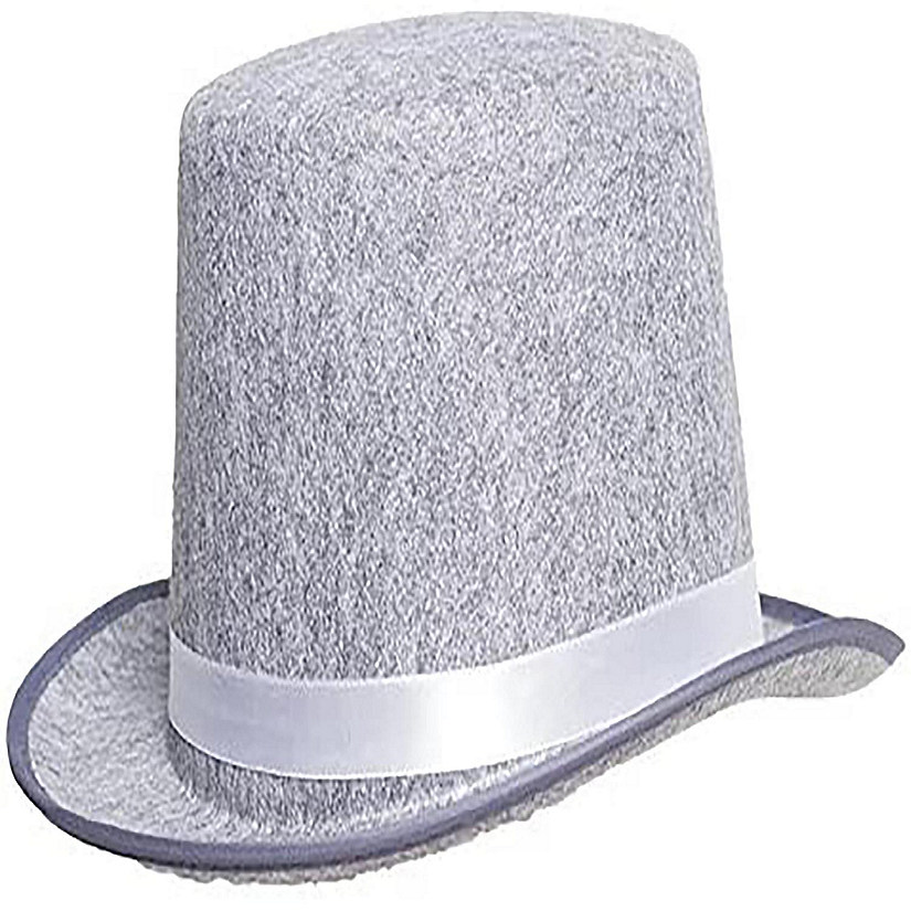 Grey Top Hat Adult Costume Accessory Image