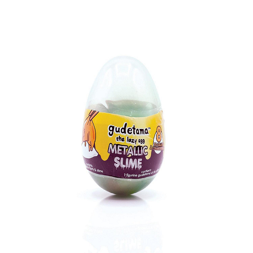 Gudetama The Lazy Egg Metallic Slime & Mini Figure  Green Image