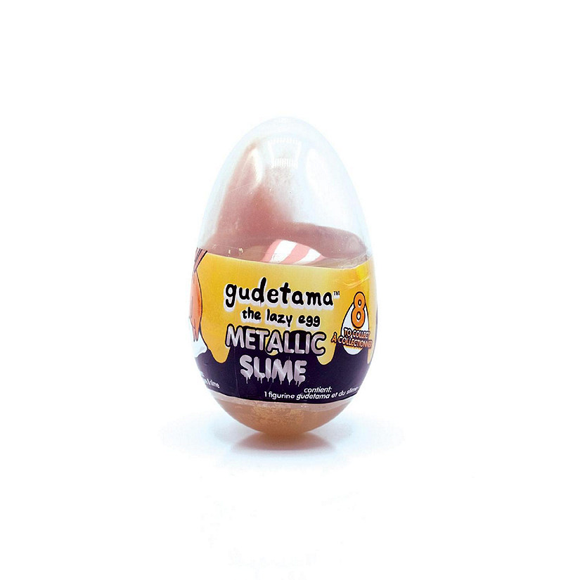 Gudetama The Lazy Egg Metallic Slime & Mini Figure  Orange Image