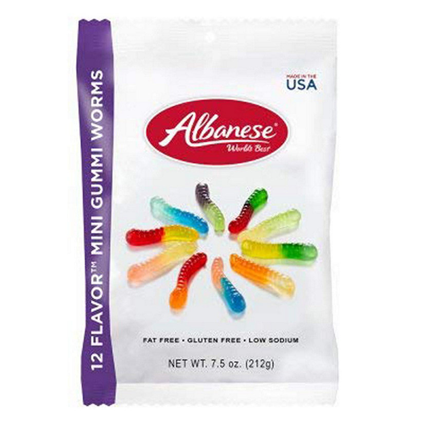 Gummy Worm Mini 12 Flavor 7.5 Oz (Case of 12) Image