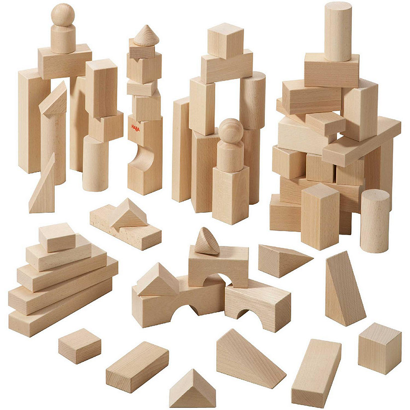 HABA Basic Building Blocks 60 Piece Large Starter Set (Made in Germany) Image