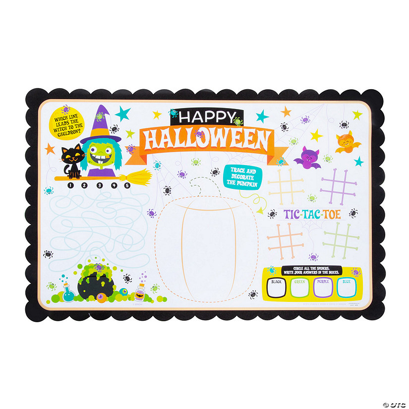 Halloween Activity Placemats - 12 Pc. Image