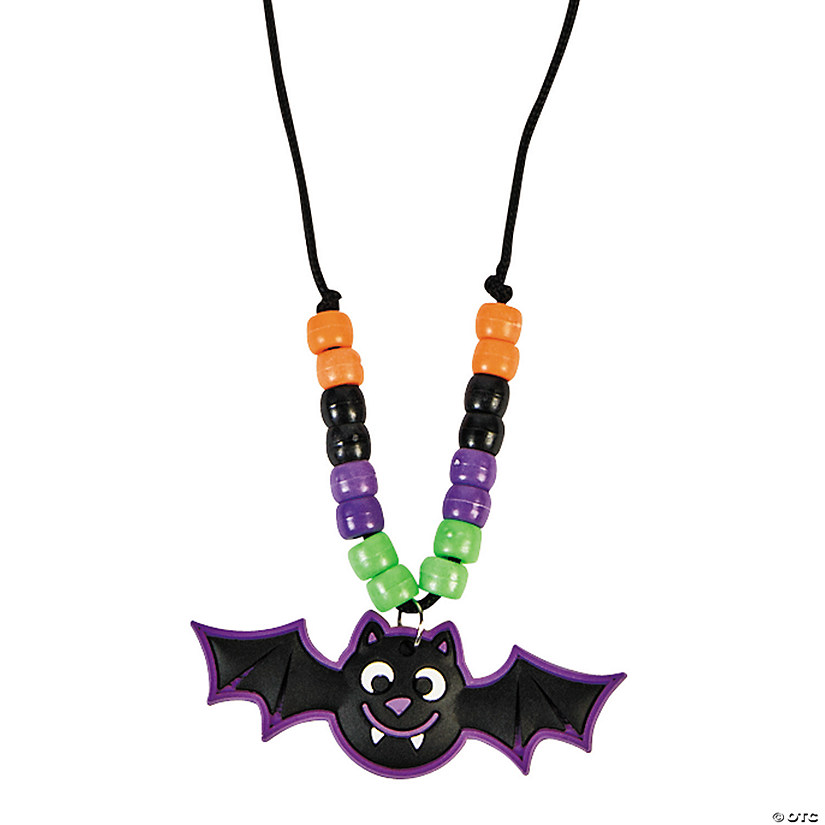 Halloween Bat Necklace Craft Kit - Makes 12 Image