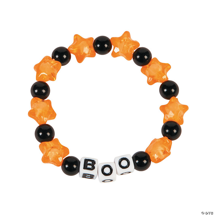 Halloween Boo Beaded Bracelet Craft Kit - Makes 12 Image