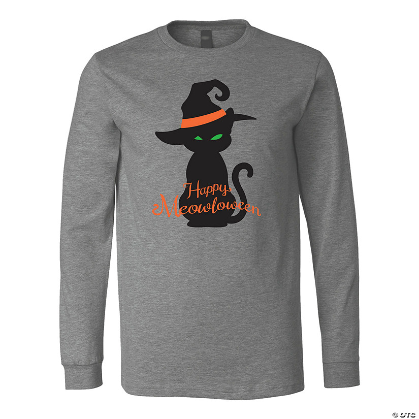 Halloween Cat Silhouette Adult&#8217;s T-Shirt Image