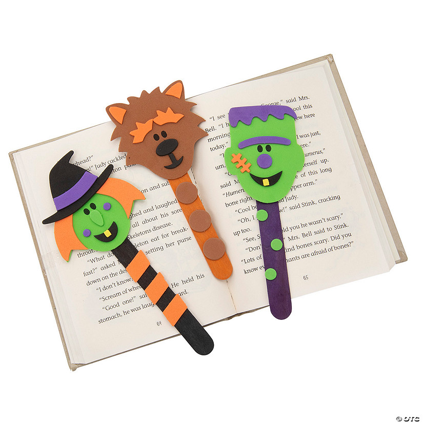 Halloween Character Bookmark Craft Kit - Makes 12 Image