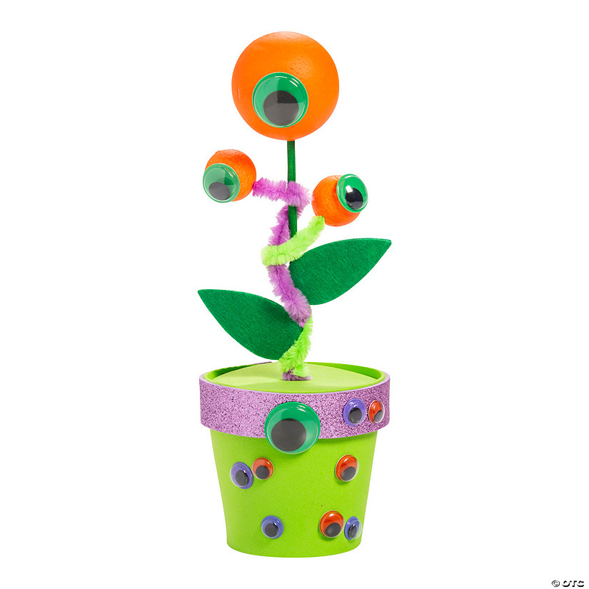 Halloween Eyeball Flower Pot Craft Kit - Makes 6 Image