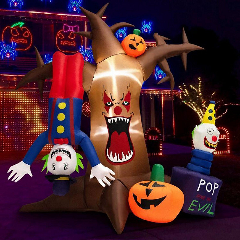 Halloween Festives Inflatable Spoof Ghost Yard Decoration With LED Lights Image