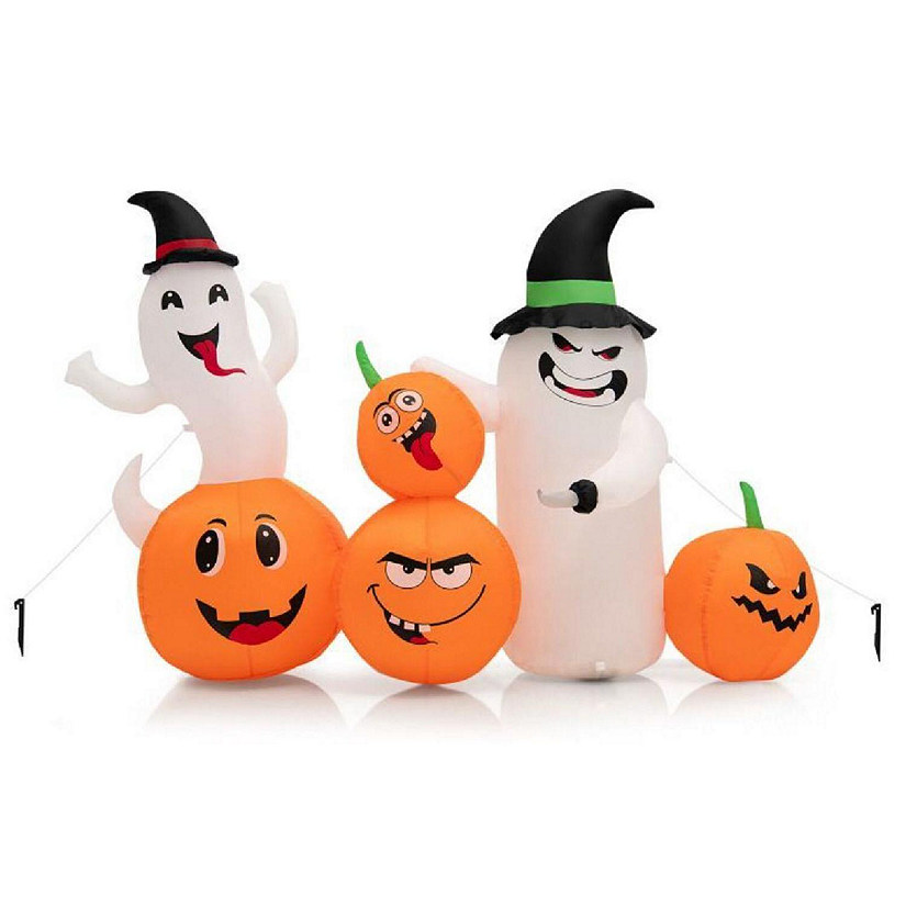 Halloween Festives Inflatable Spoof Ghost Yard Decoration With LED Lights Image