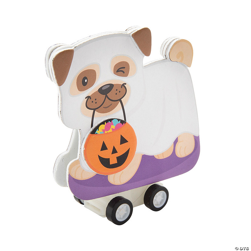 Halloween Ghost Dog Pull-Back Craft Kit - Makes 12 Image
