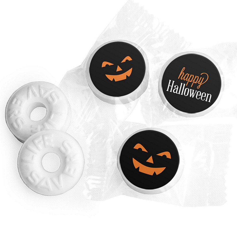 Halloween LifeSavers Mints Party Favors (Approx. 300 mints & 324 Stickers) by Just Candy - Assembly Required - Jack O Lantern Image