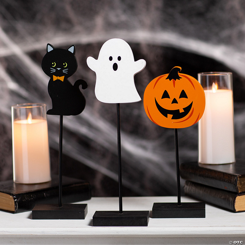 Halloween Pedestal Tabletop Decorations - 3 Pc. Image