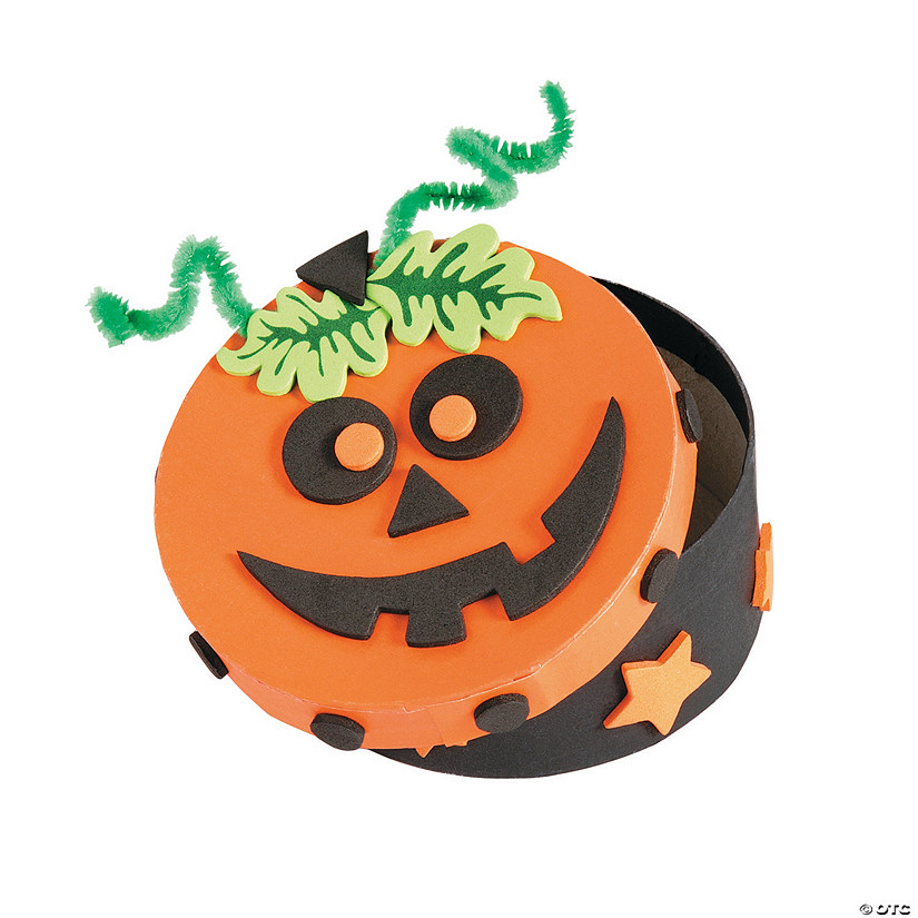 Halloween Pumpkin Box Craft Kit - Makes 12 Image