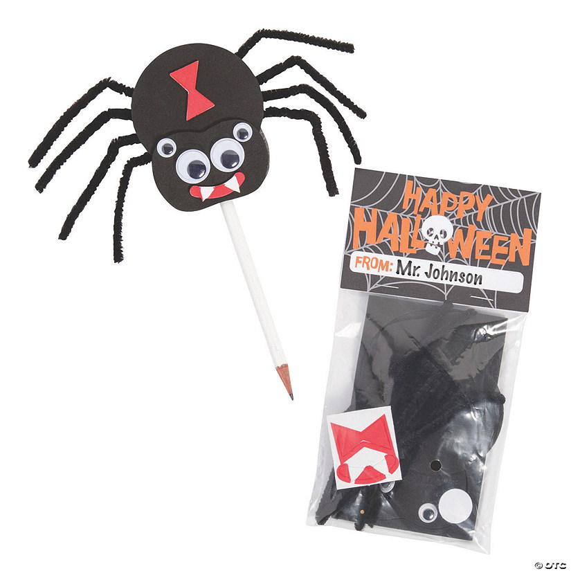 Halloween Spider Pencil Topper Craft Kit Handout for 24 Image