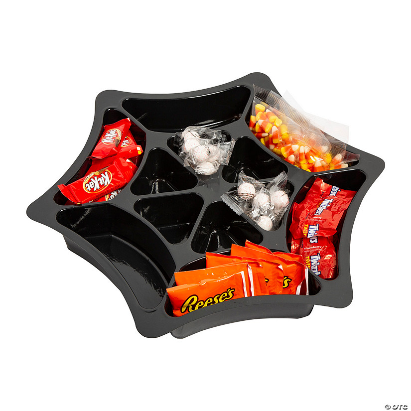 Halloween Spider Web Serving Tray Image