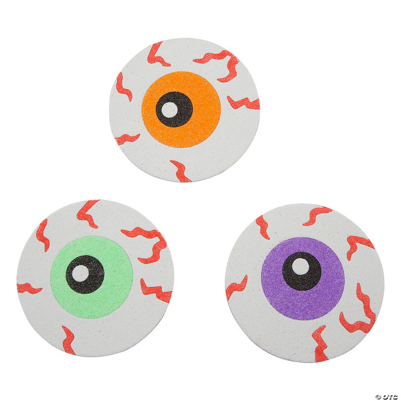 Halloween Spooky Eyeball Sand Art Magnet Craft Kit - 12 Pc. Image