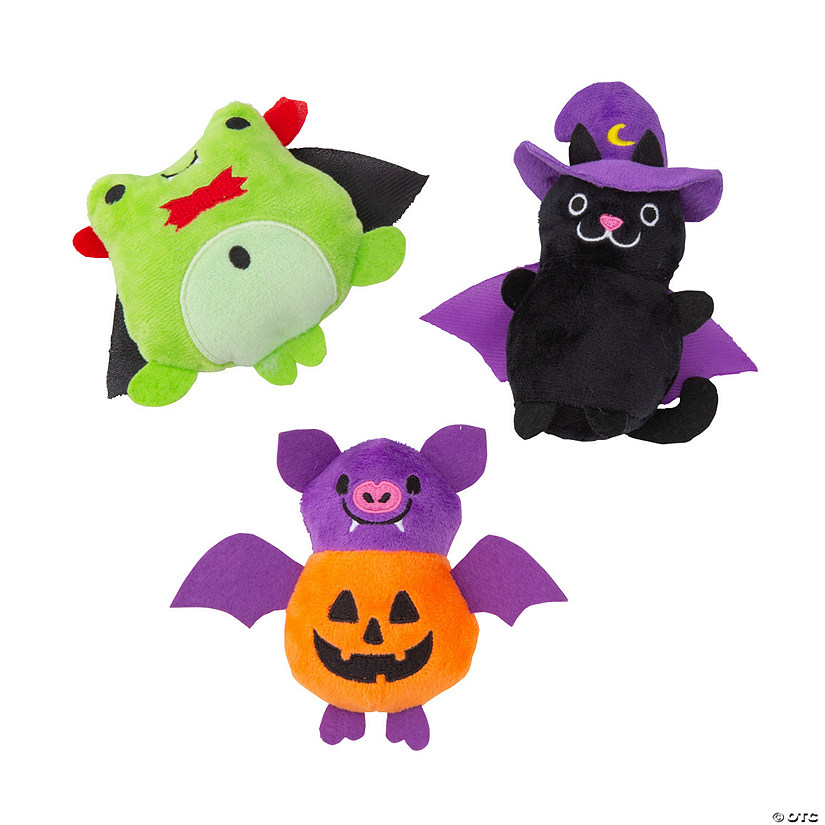 Halloween Stuffed Animal Characters in Costumes - 12 Pc. Image