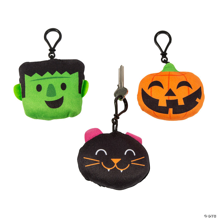 Halloween Stuffed Character Backpack Clip Keychains - 12 Pc. Image