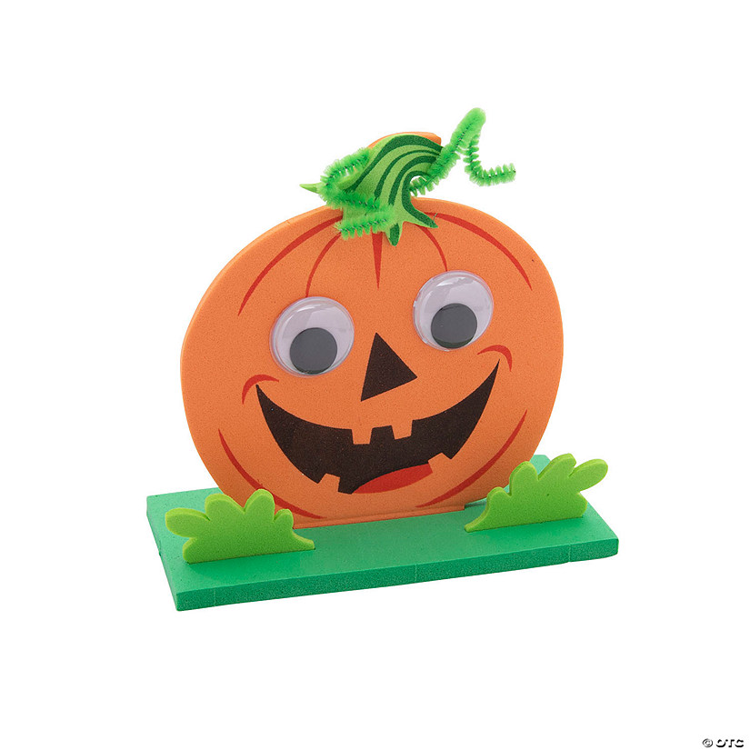 Halloween Trick-or-Treat Giveaway 3D Pumpkin Craft Kit - Makes 12 Image
