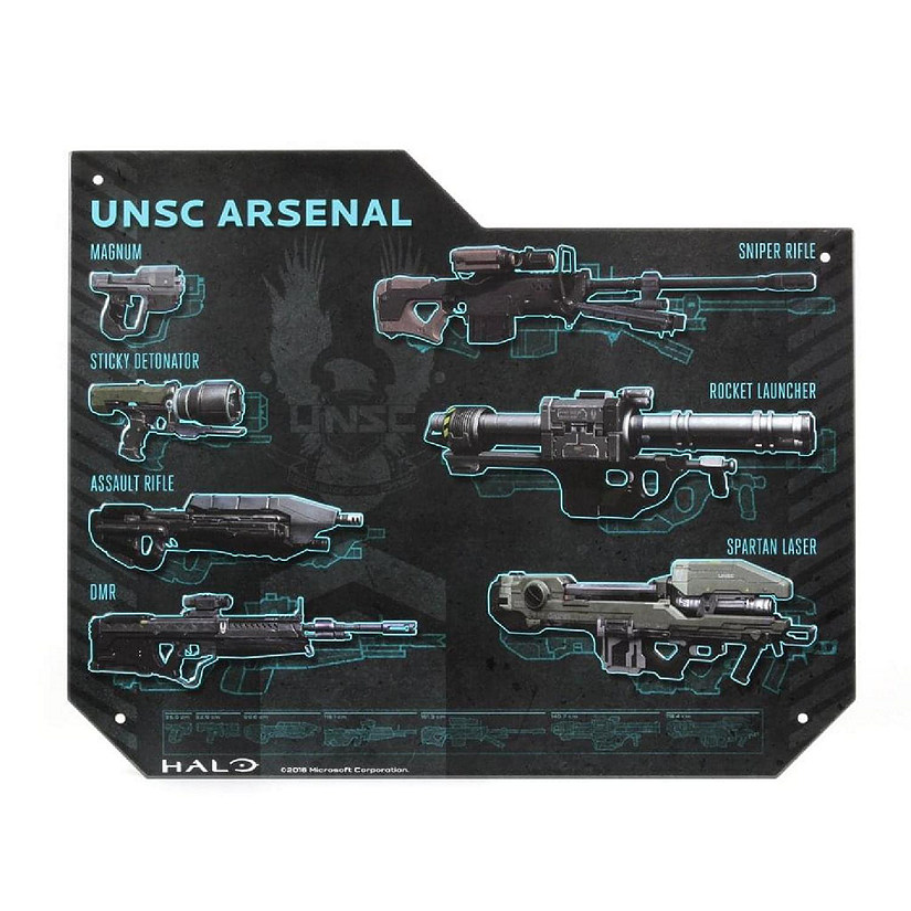 Halo Weapons Specs Tin Sign Image