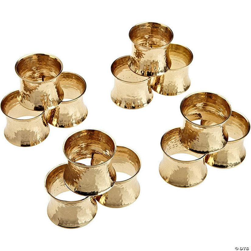 Hammered Gold Napkin Ring (Set Of 12) Image