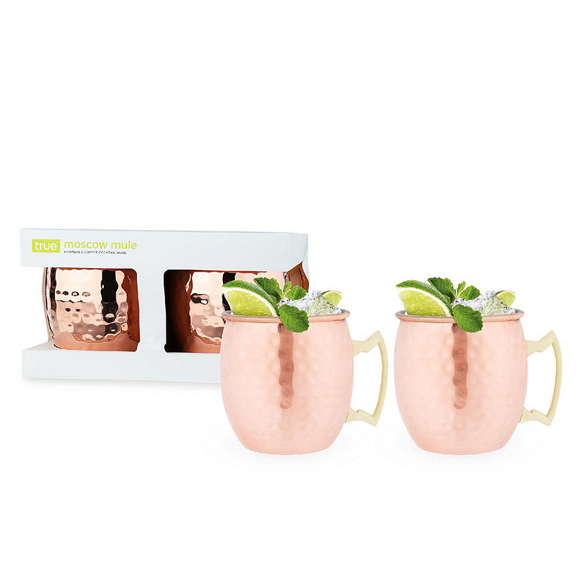 Hammered Moscow Mule Copper Mugs, 2 Pack, Image