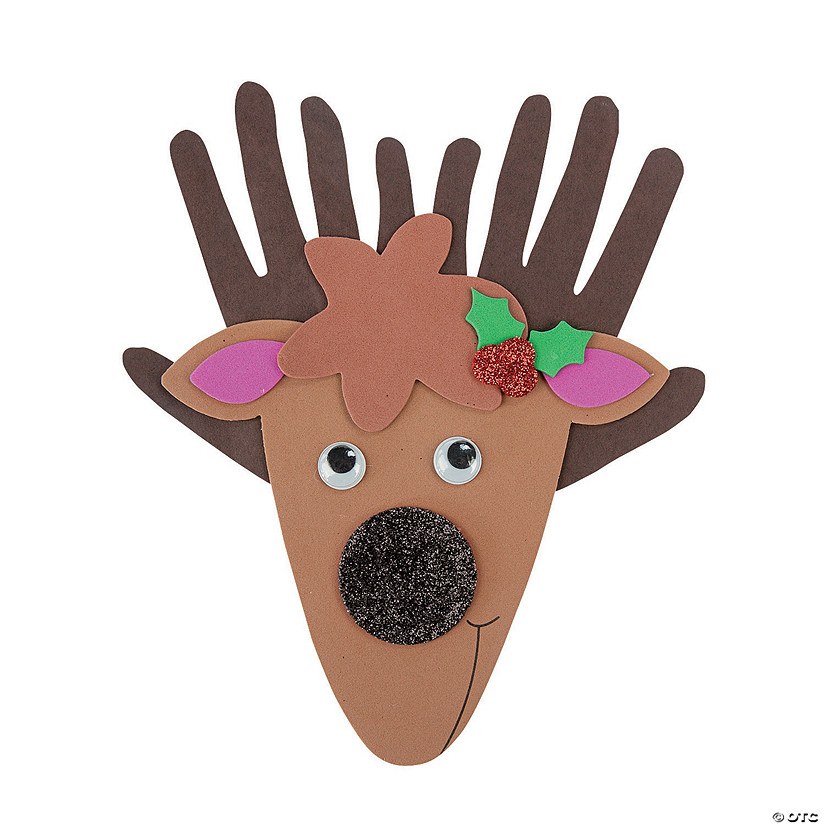 Handprint Reindeer Craft Kit - Makes 12 Image