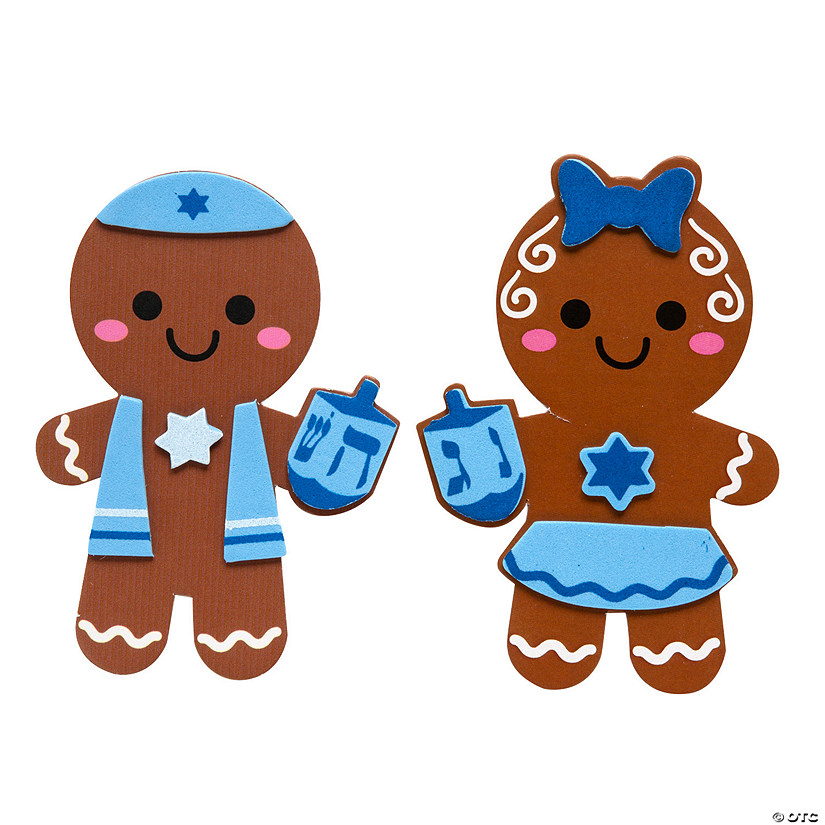 Hanukkah Gingerbread Magnet Craft Kit - Makes 12 Image