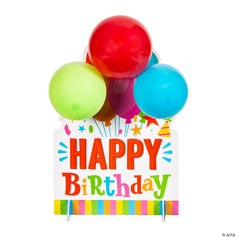 Happy Birthday Balloon Centerpiece Kit - Makes 1 Image