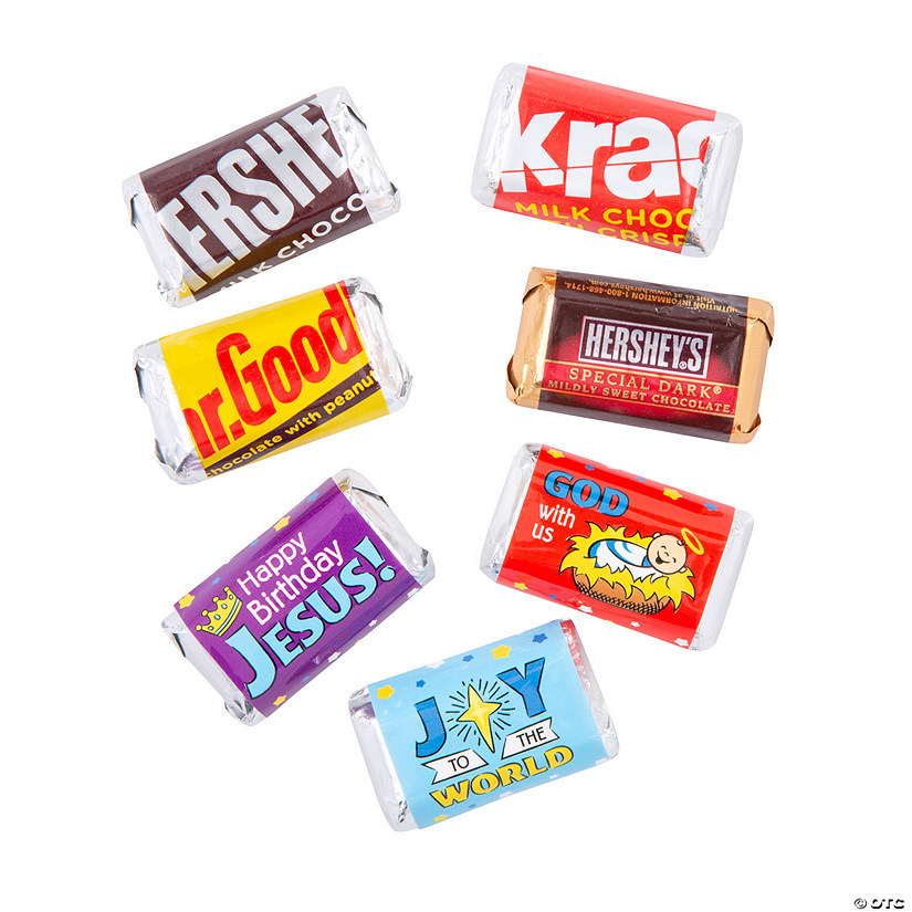 Happy Birthday Jesus Mini Candy Bar Sticker Labels - 30 Pc. Image