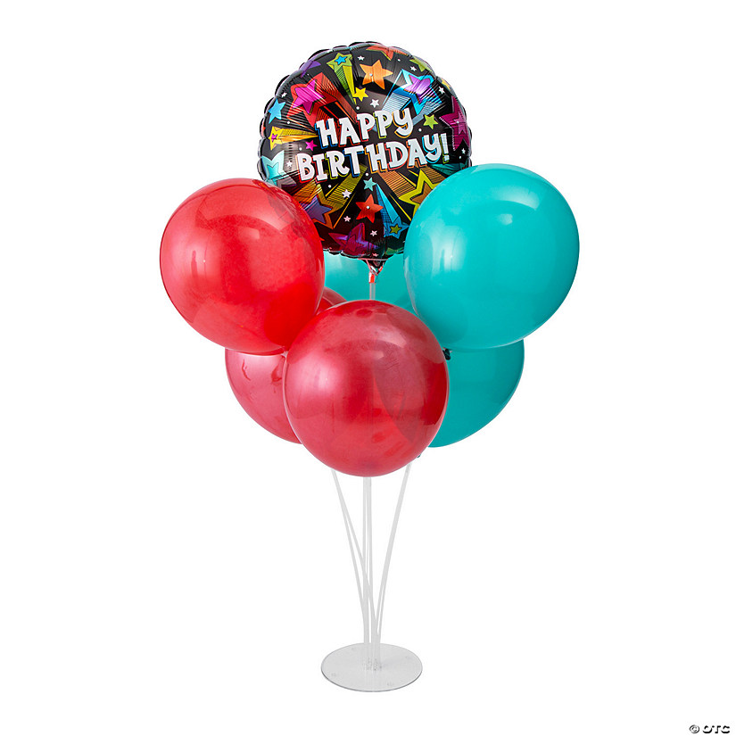 Happy Birthday Shooting Stars Balloon Centerpiece Kit - 40 Pc. Image