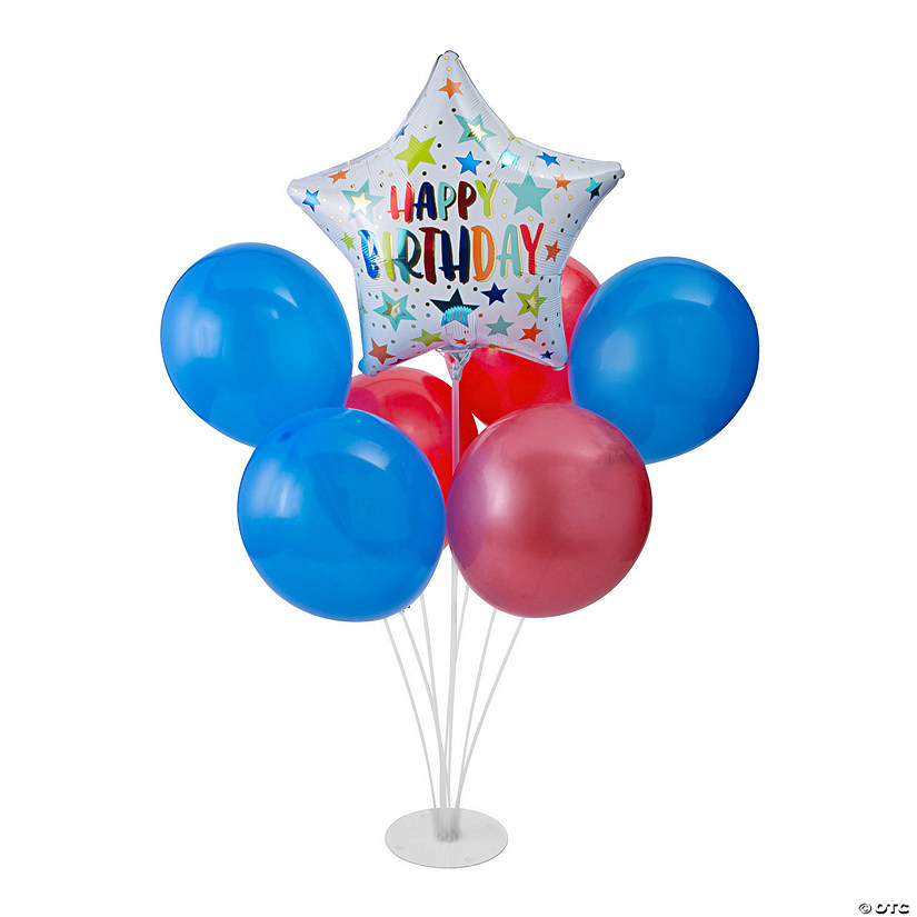 Happy Birthday Star Balloon Centerpiece Kit - 28 Pc. Image