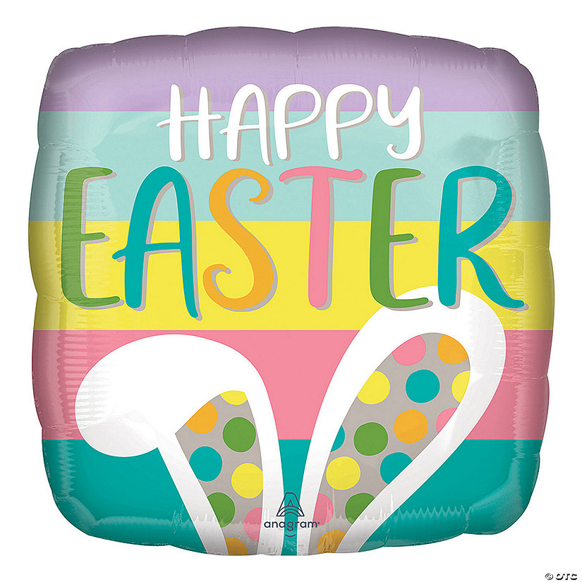 Happy Easter Bunny Ears 25" Mylar Balloon Image