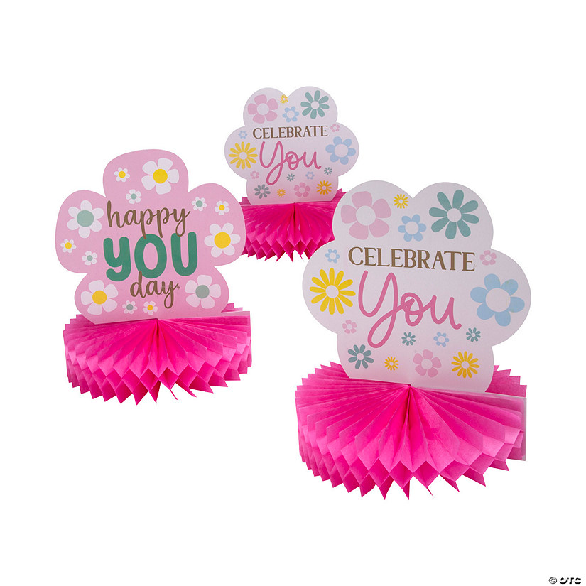 Happy You Day Party Honeycomb Centerpiece - 3 Pc. Image