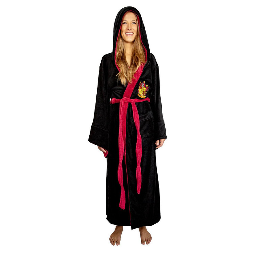 Harry Potter Gryffindor Hooded Bathrobe for Adults  One Size Fits Most Image