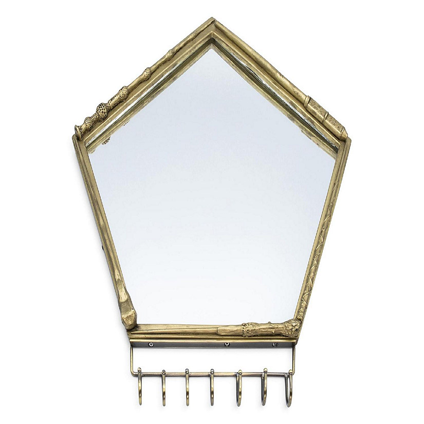Harry Potter Wand Wall Mirror with Jewelry Hooks Storage Rack Image
