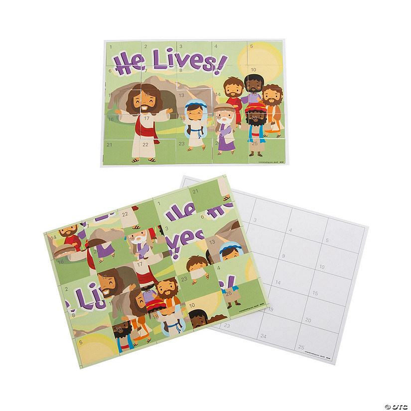 He Lives Easter Sticker Puzzles - 12 Pc. Image