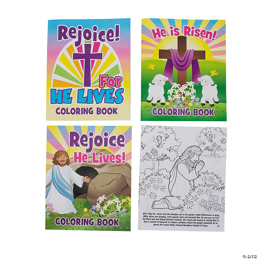 &#8220;He Lives!&#8221; Easter Story Coloring Books - 12 Pc. Image
