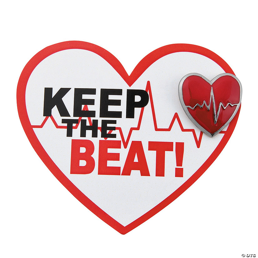 Heart Disease Awareness Pins on Card - 12 Pc. Image