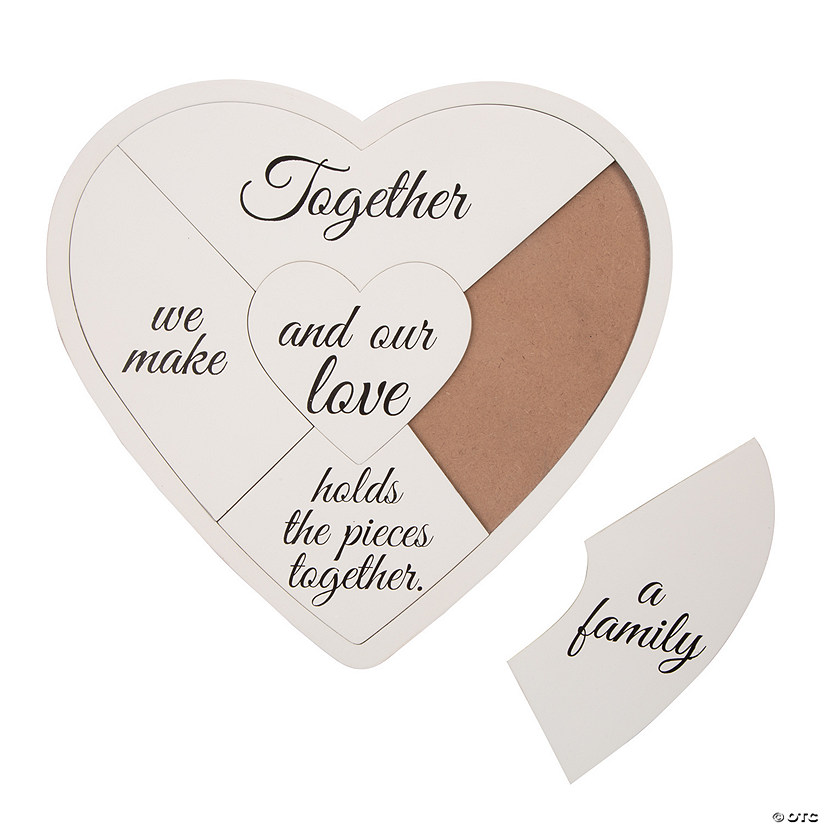 Heart-Shaped Unity Ceremony Family Puzzle - 6 Pc. Image