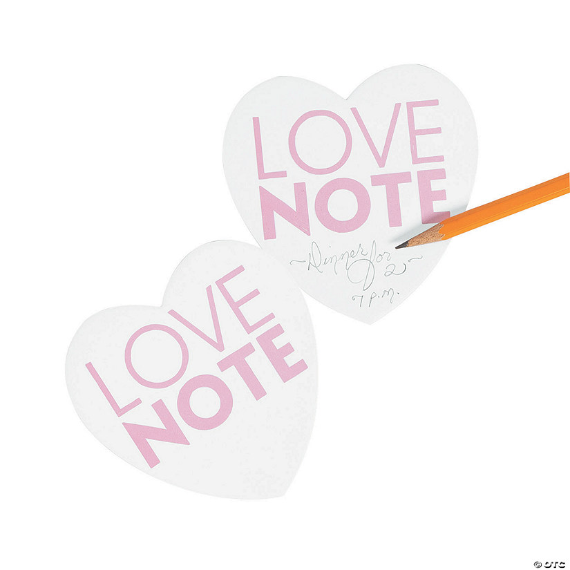 Heart-Shaped Wedding Sticky Notes - 12 Pc. Image